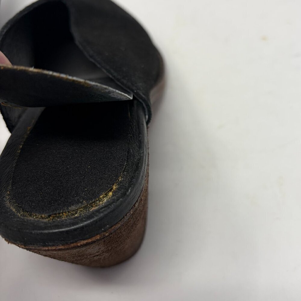 Free People Anya mules 37 black suede heeled western snip toe - Picture 7 of 7